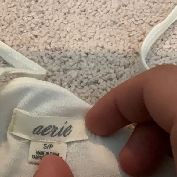 Aerie Spaghetti Strap White Long Shirt - Picture 3 of 3